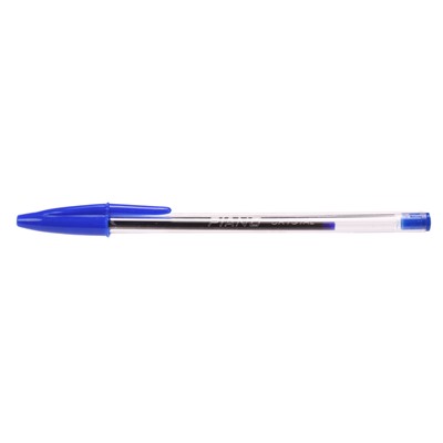 Ручка масляная 1 мм, синяя, прозразный корпус "Piano"
