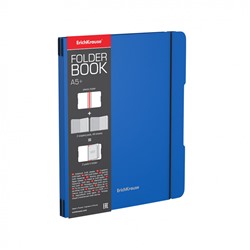 Тетрадь в съем пласт обл FolderBook, синий, А5+, 2x48л, клетка