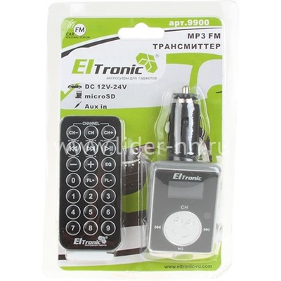 MP3 FM Modulator ELTRONIC (USB/SD/Micro SD/дисплей/пульт) 9900