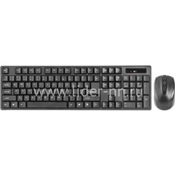 Комплект клавиатура+мышь DEFENDER беспроводной C-915 RU полноразмерный (черный)