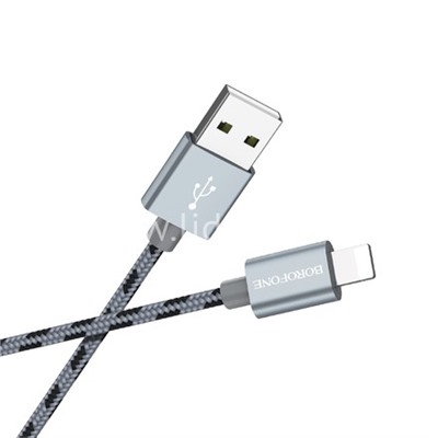 USB кабель Lightning 1.0м BOROFONE BX24 (графит) 2.4A