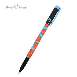 Ручка шариковая  0,5мм, синяя "FunWrite. Ягоды. Графика. Клубника" (Bruno Visconti)