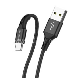 USB кабель для USB Type-C 1.0м BOROFONE BX20 (черный) 3.0A