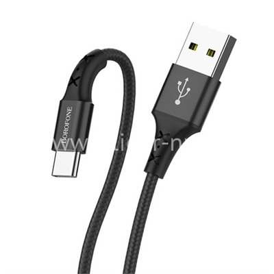 USB кабель для USB Type-C 1.0м BOROFONE BX20 (черный) 3.0A