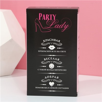 Подарочный набор женский Party Lady: гель для душа во флаконе виски 250 мл, бомбочки для ванны 4 шт по 40 г