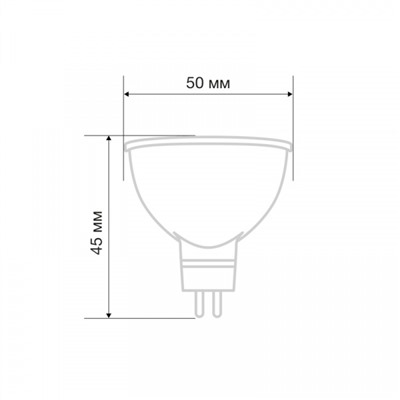 Лампа диод MR16 GU5.3 5.5Вт 6500К 467Лм Rexant (10/100)