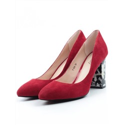 F-028 RED Туфли женские (натуральная замша)