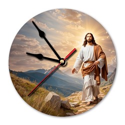 MCH307 Часы настенные Иисус 20см, пластик