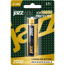 Акк Li-ion 18650 2000мАч Jazzway 1xBL 3.7V с защитой выс.конт. (10)