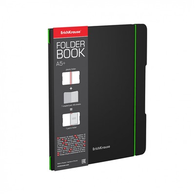 Тетрадь в съем пласт обл FolderBook, зеленый, А5+, 48л, клетка