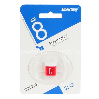 USB Flash 8GB SmartBuy Lara красный 2.0