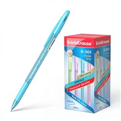 Ручка R-301 Stick&Grip Spring 0.7, синий