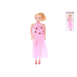 Кукла 11,5" в платье простая в ассортименте в пак.,200541086/583-5