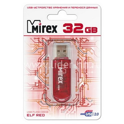 USB Flash 32GB Mirex ELF RED