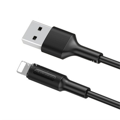 USB кабель Lightning 1.0м BOROFONE BX1 (черный) 2.0A