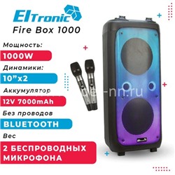 Колонка 10" (20-62 FIRE BOX 1000) динамик 2шт/10" ELTRONIC с TWS