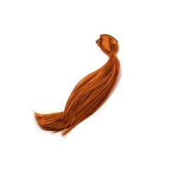 Волосы-тресс прямые, длина-15 см, ширина ленты 50 см т. золото
