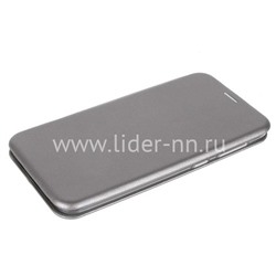Чехол-книжка для Samsung Galaxy A10 Brauffen (горизонтальный флип) серебро (пакет)