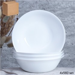 Набор суповых тарелок 4 штуки 560 мл 165 мм ЕВРО2 / YGW-65XN (white) /уп 12/