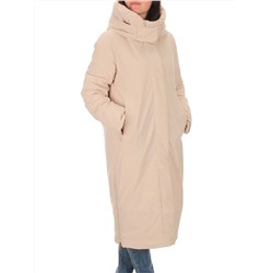 22377 BEIGE Пальто зимнее женское облегченное (150 гр. холлофайбера)