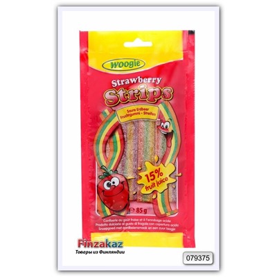 Жевательные конфеты со вкусом клубники кислые Woogie 85 гр