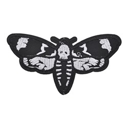 NS072 Нашивка Скелет-бабочка, 11х5,5см
