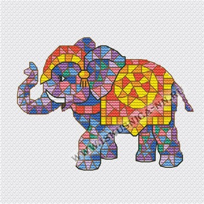 658 Мозаика. Слон (набор для вышивания крестом)