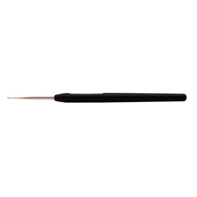 30861 Крючок стальной 0.50 mm с черной ручкой KnitPro