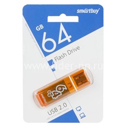 USB Flash 64GB SmartBuy Glossy оранжевый