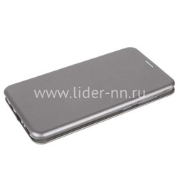 Чехол-книжка для Samsung Galaxy A70 SM-A205F Brauffen (горизонтальный флип) серебро (пакет)