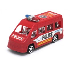 Машина инерционная  Автобус полиции малый в пак.,100766121/818