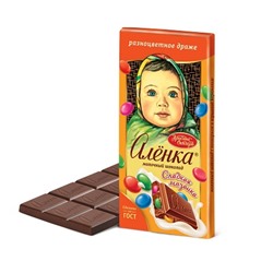 Шоколад Алёнка с разноцветным драже, Красный Октябрь