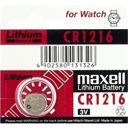 Бат лит CR 1216 Maxell 1xBL 3V (10/100)