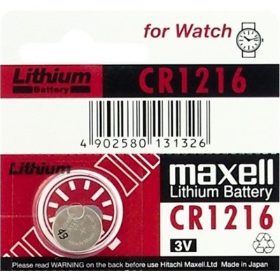 Бат лит CR 1216 Maxell 1xBL 3V (10/100)