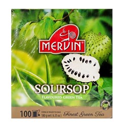 Зеленый чай Mervin Ceylon Vihreä tee SourSop (Саусеп) 100 пак