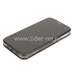 Чехол-книжка для iPhone 13 Mini (5.4") Brauffen (горизонтальный флип) черная (пакет)