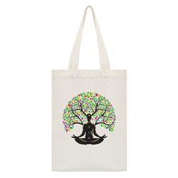 SUMS-0976 Сумка - шоппер с принтом Медитация дерево жизни