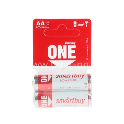 Батарейка алкалиновая Smartbuy ONE LR6/2SB