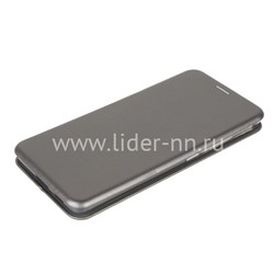 Чехол-книжка для Samsung Galaxy S21 Ultra Brauffen (горизонтальный флип) серебро (пакет)