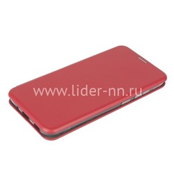 Чехол-книжка для Samsung Galaxy M11 Brauffen (горизонтальный флип) красная (пакет)