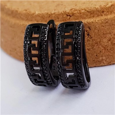 Серьги коллекция Xuping Black покрытие позолота