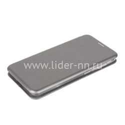 Чехол-книжка для Samsung Galaxy S21 Brauffen (горизонтальный флип) серебро (пакет)