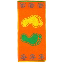 Полотенце 40х70 махровое сувенирное Ножки 2125 (оранжевый)
