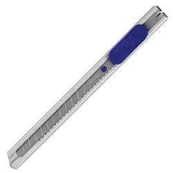 Нож канцелярский лезвие 9мм Brauberg "Extra 60" металлический, лезвие 60° фиксатор (6/24)