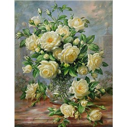 Картина по номерам 40х50 «Розы в вазе»