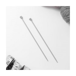 Спицы для вязания, прямые, с тефлоновым покрытием, d = 3,5 мм, 20 см, 2 шт
