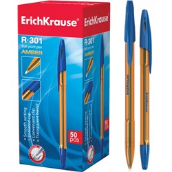 Ручка шариковая 0,7 мм, синяя "R-301 Amber" (ErichKrause)