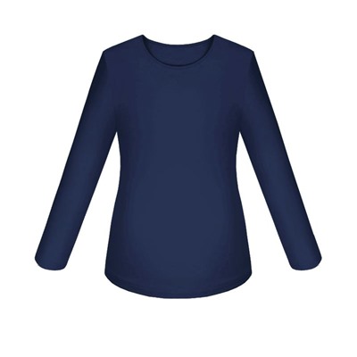 Школьный темно-синий джемпер (блузка) для девочки