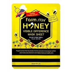 Тканевая маска для лица с медом и прополисом Farm Stay Honey