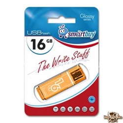 USB Flash 16GB SmartBuy Glossy оранжевый 2.0